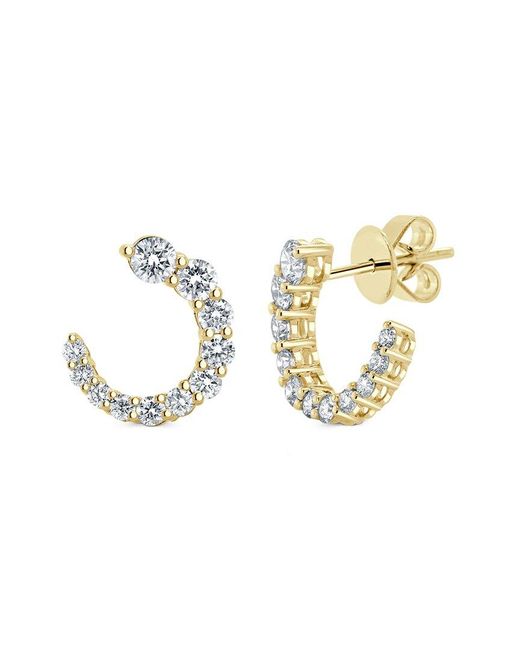 Sabrina Designs Metallic 14k 1.00 Ct. Tw. Diamond Curved Earrings
