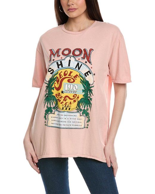 Project Social T Natural Moonshine Desert Washed Oversized T-shirt