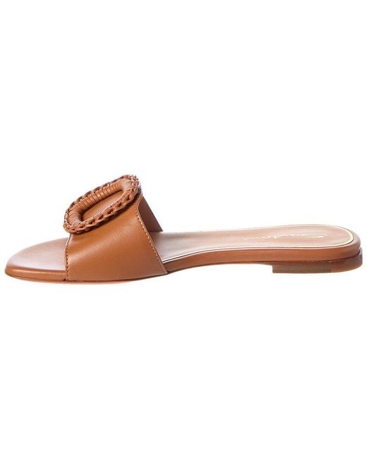 Santoni Brown Leather Sandal