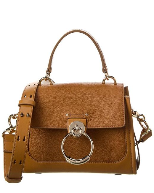 Chloé Brown Tess Day Mini Leather Shoulder Bag