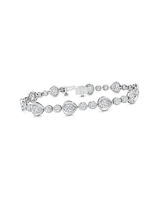 Lab Grown Diamonds White 14K 5.14 Ct. Tw. Lab-Grown Diamond Tennis Bracelet