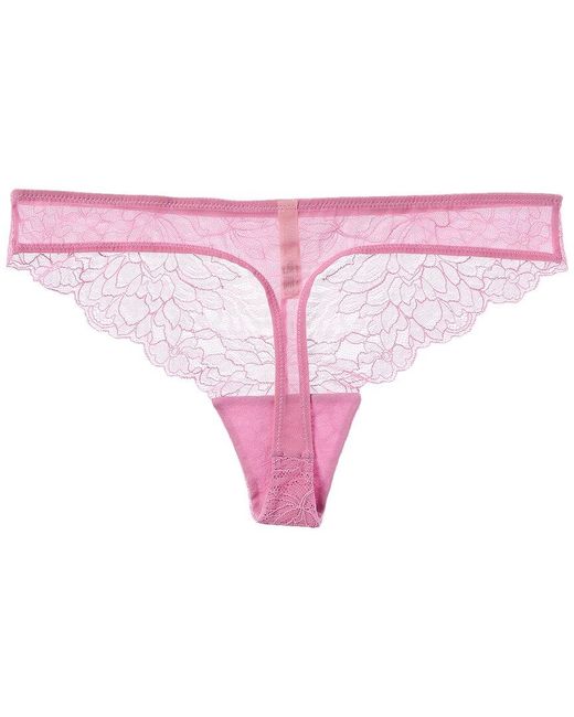 On Gossamer Pink Luxe Lace Thong