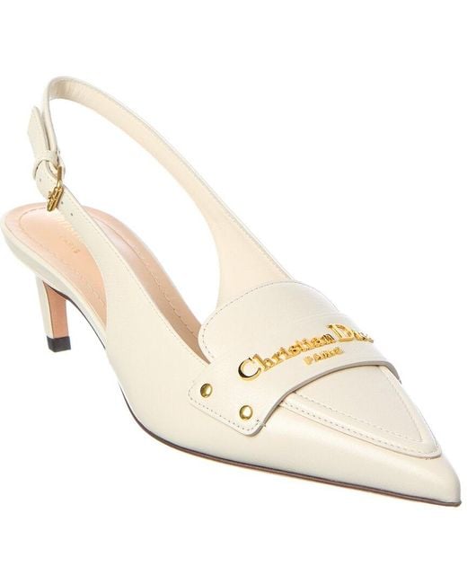 Dior Natural Boy Leather Slingback Pump
