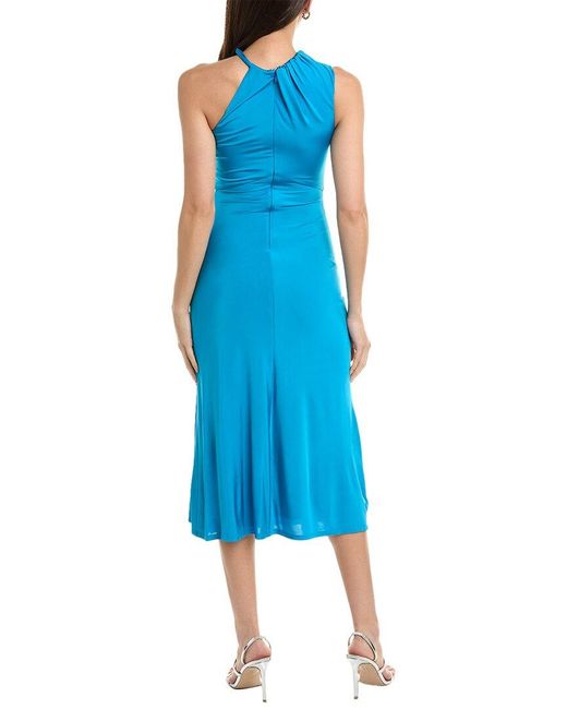 Et Ochs Blue Phebe One-shoulder Cutout Stretch-jersey Midi Dress
