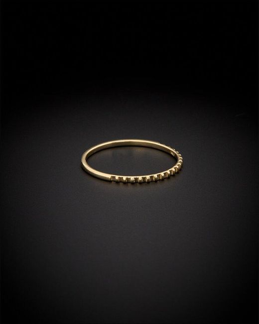 Italian Gold Black 14k Ribbed Band Ring