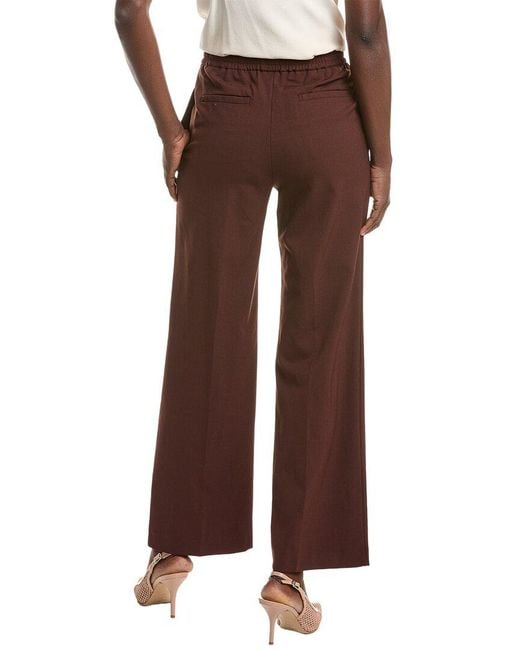 Max Mara Brown Weekend Petra Wool-Blend Long Trouser