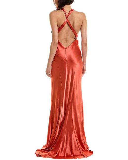 Issue New York Red Twist Back Gown