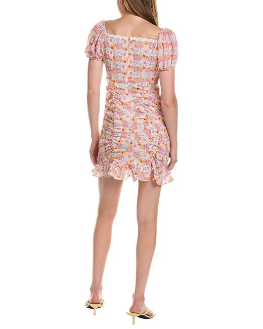 7021 Purple Lace Mini Dress