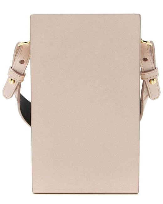 Fendi Natural Leather Vertical Box Shoulder Bag (Authentic Pre-Loved)