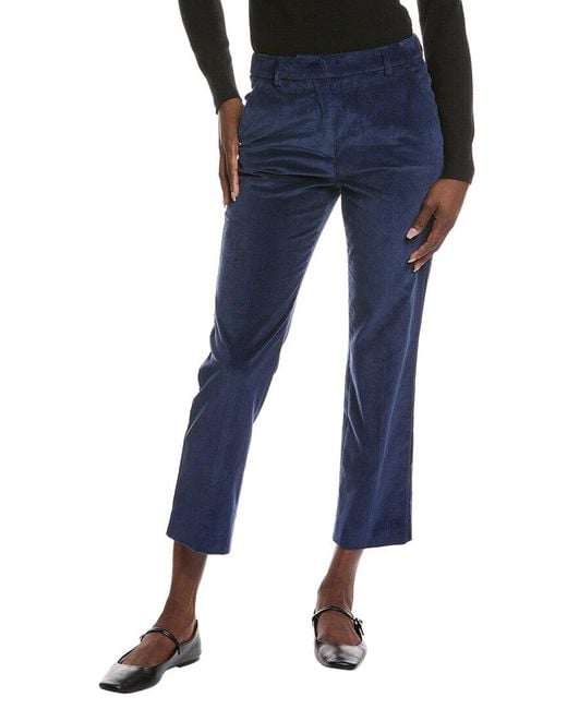 Weekend by Maxmara Blue Marruca Corduroy High-Rise Capri