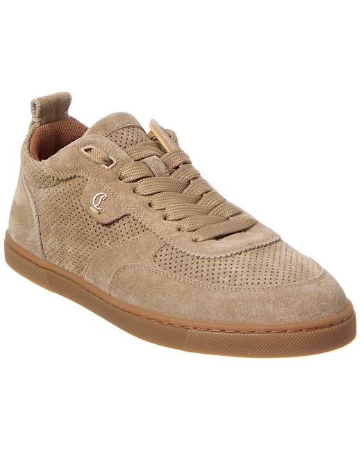Christian Louboutin Brown Tutti Rui Suede Sneaker