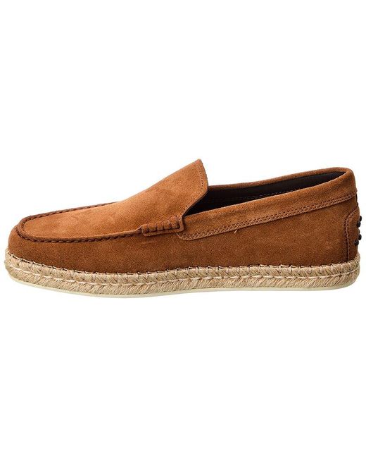 Tod's Brown Suede Moccasin for men