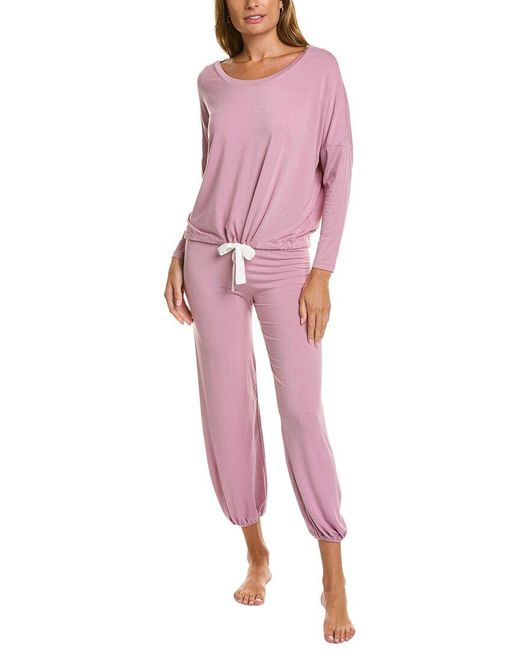Hale Bob Pink 2pc Slouchy Pajama Set