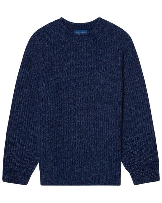 Robert Talbott Blue Cashmere & Wool-Blend Spencer Rollneck Sweater for men