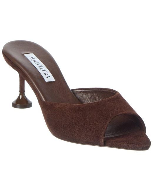 Aquazzura Brown Bisous 65 Leather Sandal