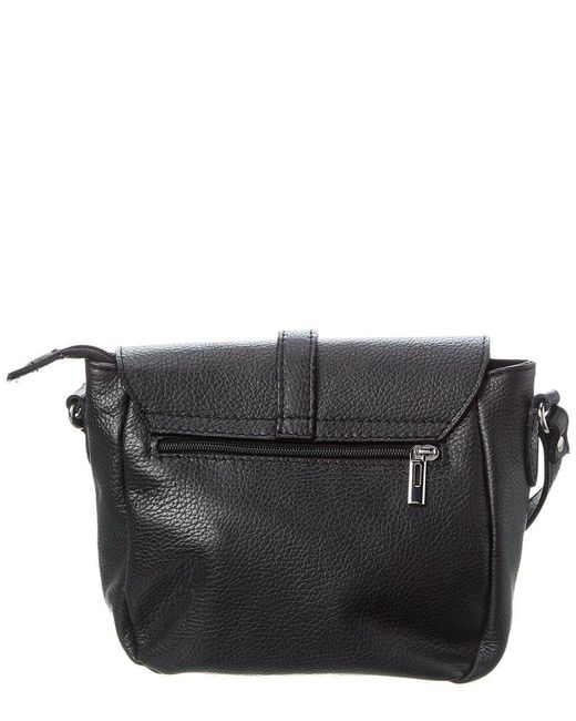 Italian Leather Black Shoulder Bag