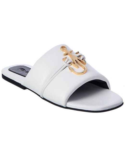 J.W. Anderson White Anchor Leather Sandal