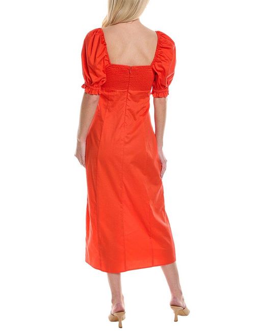 Saltwater Luxe Red Sweetheart Midi Dress