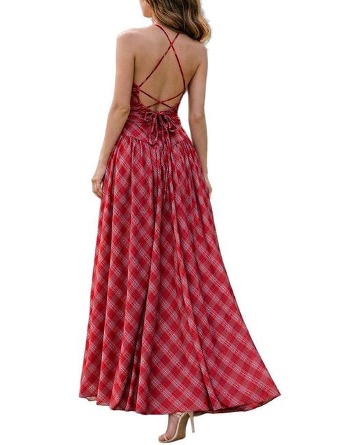 Tedora Red Maxi Dress