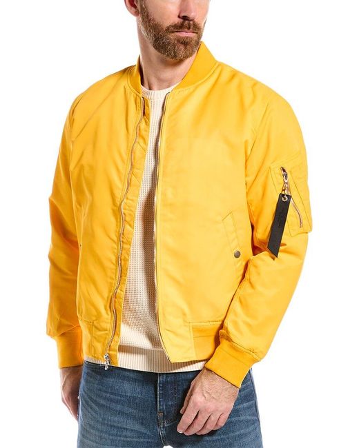 Rag & Bone Archetype Recycled Manston Bomber Jacket in Yellow for Men
