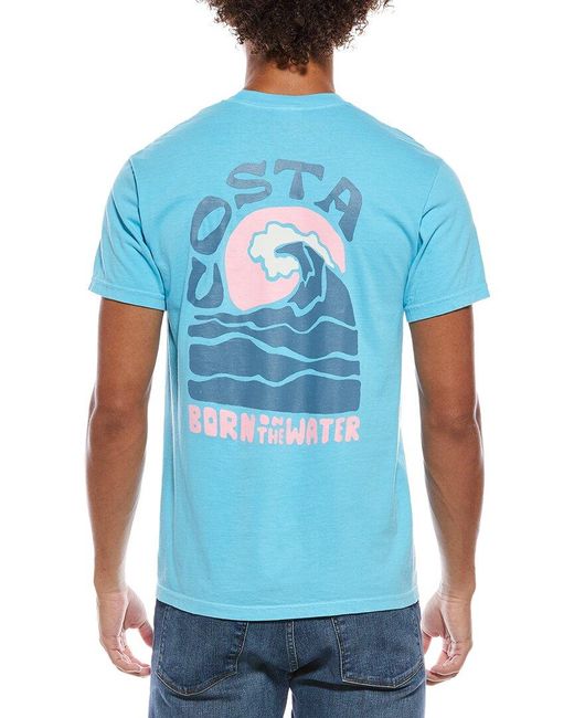 COSTA APPAREL Blue Costa Mind Water T-Shirt for men