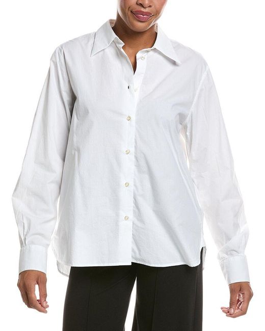 Officine Generale White Ella Poplin Shirt