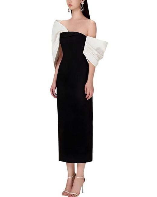 Silvia Rufino Black Off-Shoulder Dress
