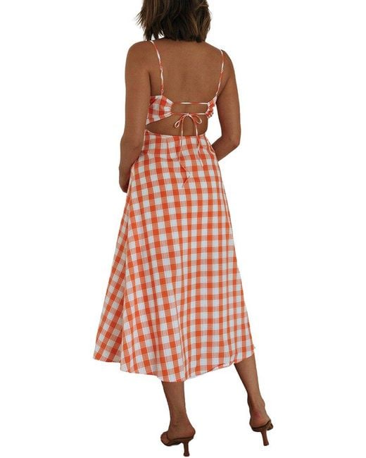 Avenli Red Midi Dress