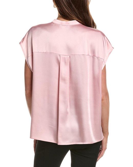Vince Pink Satin Shell