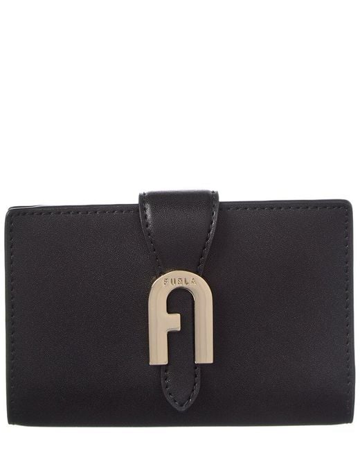 Furla Black Miasofia Leather Wallet