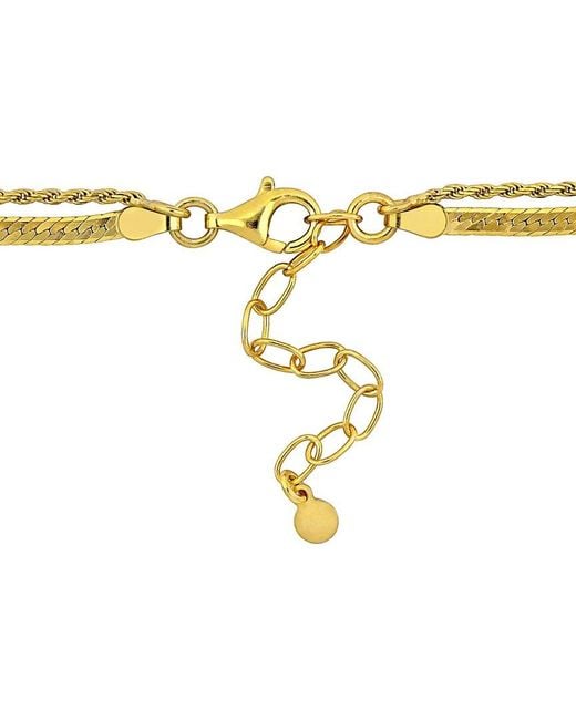 Italian Silver White Herringbone & Rope Chain Bracelet