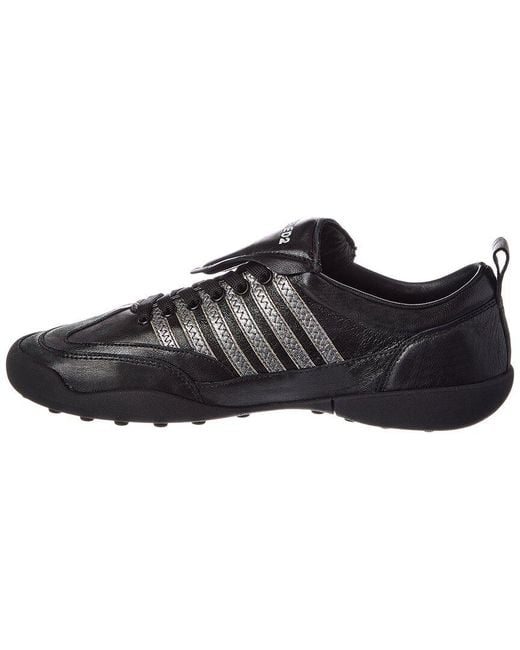 DSquared² Black Soccer Leather Sneaker for men