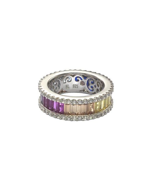 Suzy Levian CZ Jewelry White Suzy Levian Silver Cz Eternity Ring