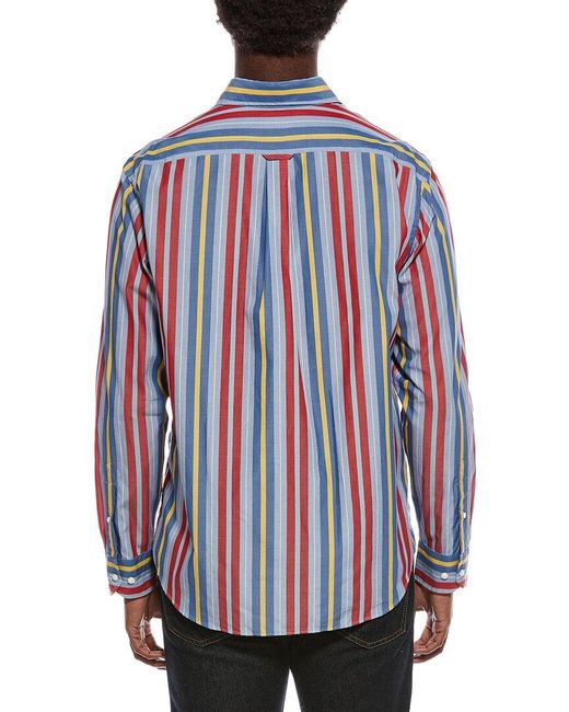 J.McLaughlin Red Club Woven Shirt for men