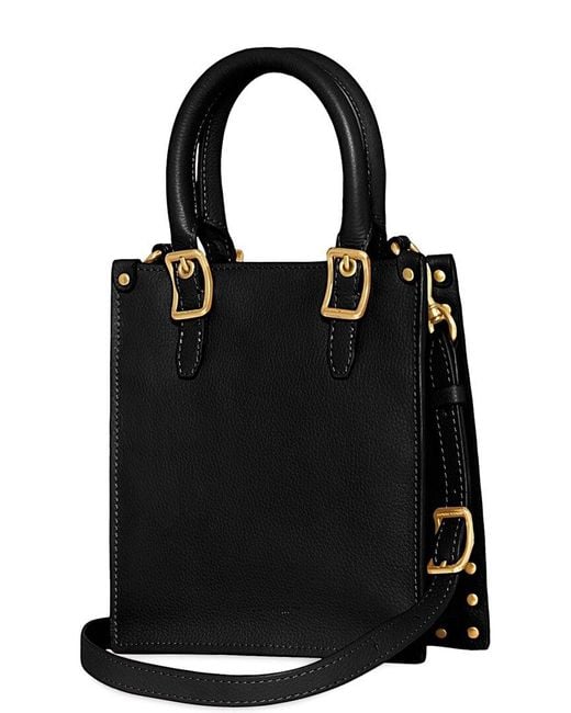Rebecca Minkoff Black Studded Mini Leather Tote