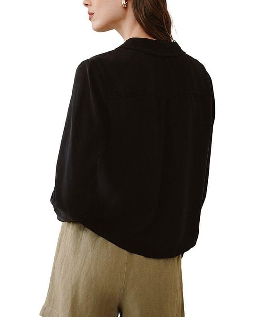 Bella Dahl Black Cropped Shirt