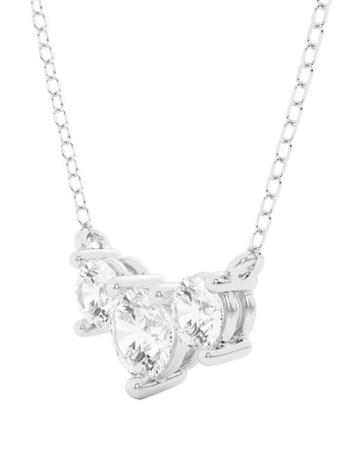 Lab Grown Diamonds White 14k 1.00 Ct. Tw. Lab Grown Diamond Pendant Necklace