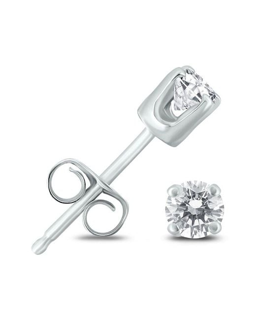 Diamond Select Cuts White Silver 0.23 Ct. Tw. Diamond Earrings