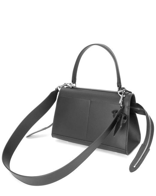 Tiffany & Fred Paris Gray Elegant Leather Top-Handle Satchel