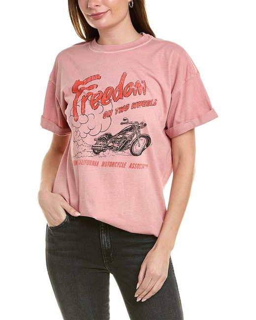 Girl Dangerous Pink Freedom On Two Wheels T-shirt