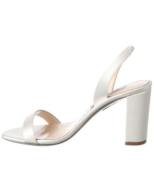 Aquazzura Metallic So Nude 85 Leather Sandal