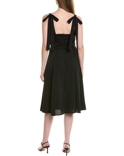 Estellina Black Midi Dress