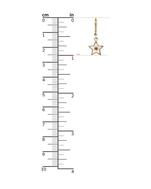 Rachel Reinhardt Jewelry Metallic Gold Filled Cz & Enamel Star Earrings