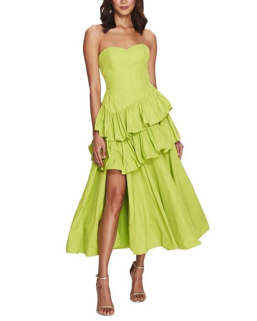 Marchesa Green Midi Dress