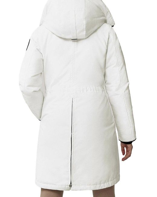Canada Goose White Rossclair Parka Label Slim Fit Parka