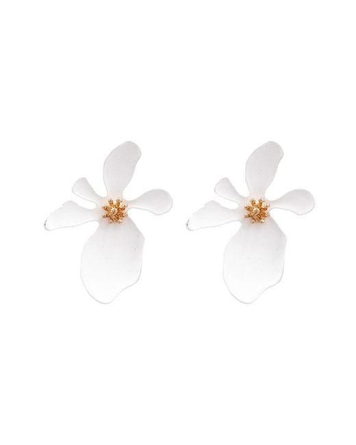 Eye Candy LA White Luxe Collection Resin Georgia Matte Earrings