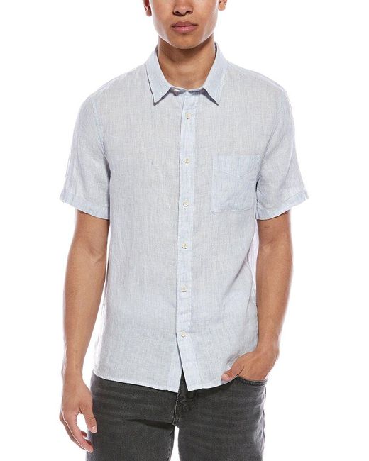 Vince White Beauville Linen Shirt for men