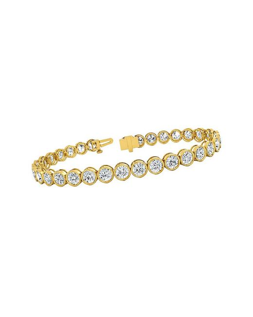 Lab Grown Diamonds Metallic 14K 10.89 Ct. Tw. Lab-Grown Diamond Tennis Bracelet