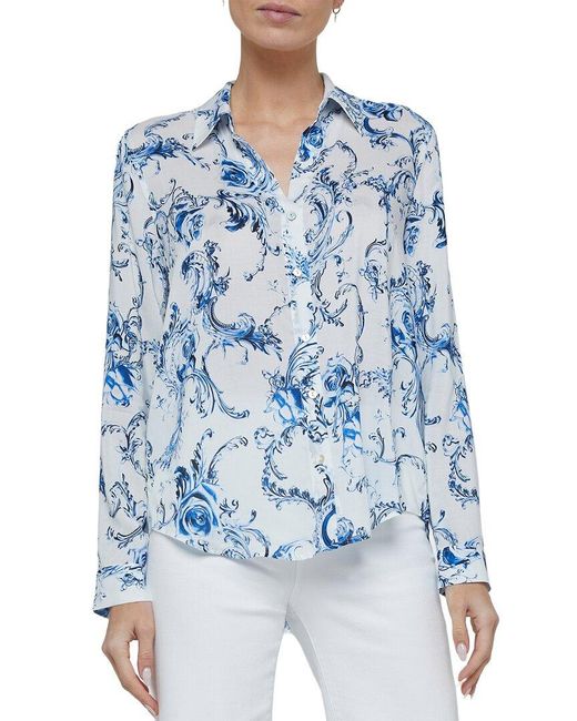 L'Agence Blue Holly Blouse