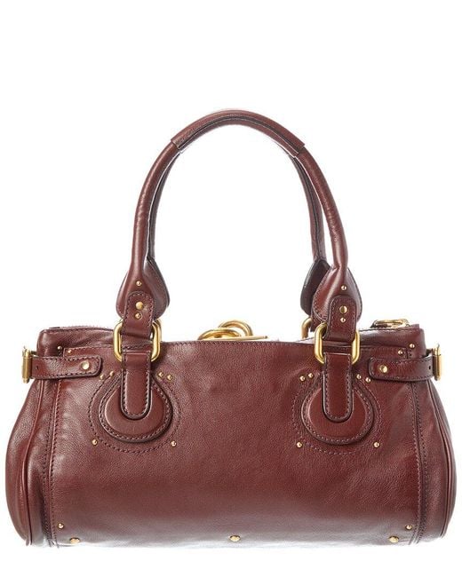 Chloé Purple Paddington Leather Satchel